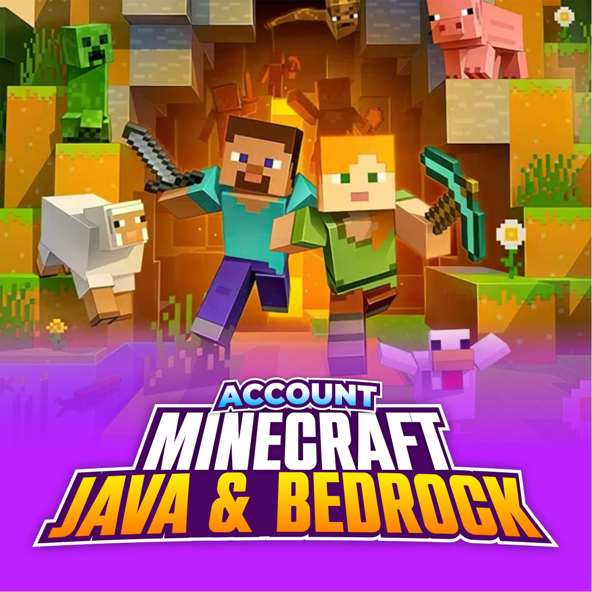 Akun Minecraft Java & Bedrock